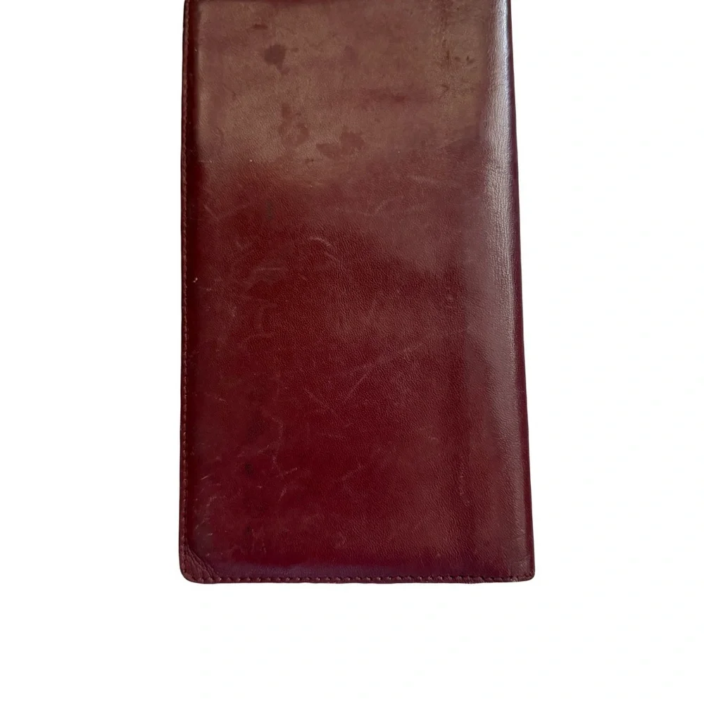Cartier Red Leather Wallet with Gold Logo